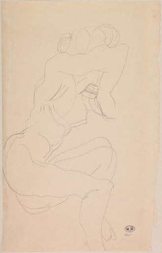 FEMME NUE ASSISE VERS LA DROITE, LE VISAGE SOUS UN BRAS_0