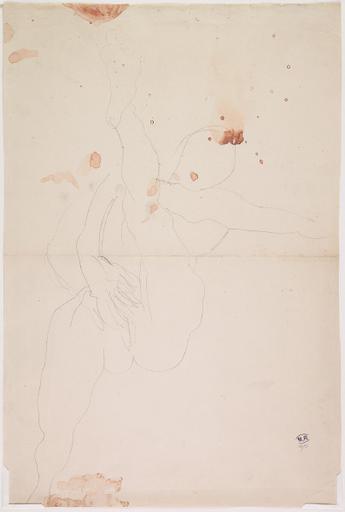 FEMME NUE SUR LE DOS, JAMBE EN L'AIR, MAIN AU SEXE_0