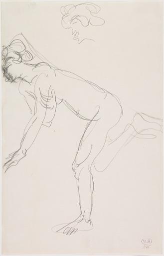 FEMME NUE COURANT VERS LA GAUCHE D'APRES HANAKO ? DANSEUSE JAPONAISE (1868-1945) ; REPRISE DE LA TETE EN HAUT_0