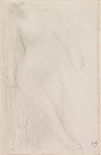 FEMME NUE A DEMI ASSISE VERS LA DROITE, PIEDS CROISES_0