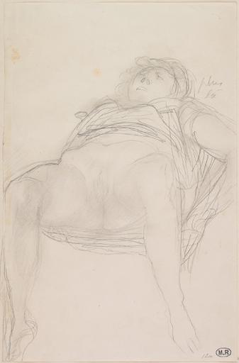FEMME SUR LE DOS, DE FACE, JAMBES ECARTEES, LE VETEMENT RETROUSSE JUSQU'A LA TAILLE_0