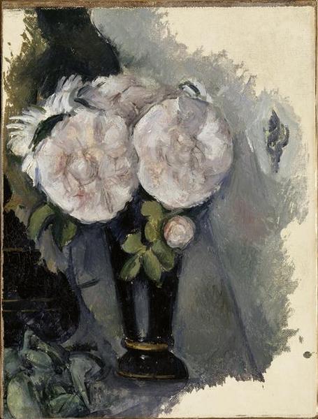 Fleurs dans un vase bleu, Paul Cézanne, 1880 vers,?
