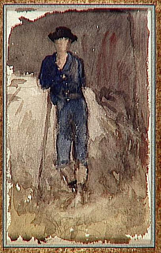 BERGER AU REPOS, Ernest Hébert, 1908 avant