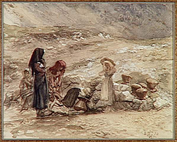FEMMES CIOCIARE A LA FONTAINE, Ernest Hébert, 1872