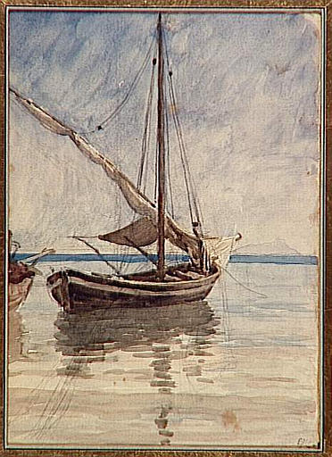 PORTO D'ANZIO : BARQUE EN MER_0