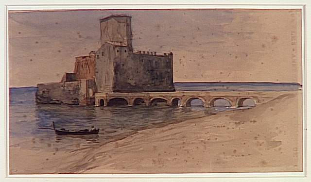 TORRE ASTURRA, FORTERESSE EN MER, Ernest Hébert, 1908 avant