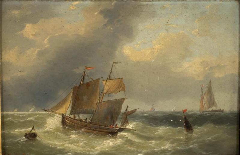 Marine, Charles Louis Verboeckhoven, 19e siècle