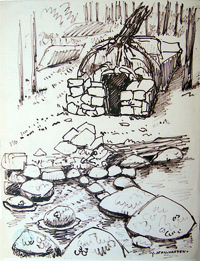 Cache de la chouannerie, en forêt ; Plouasne [titre attribué]_0