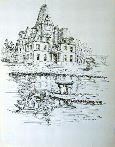 Le cygne devant Montrichard, le bois Berthelot [titre attribué]_0