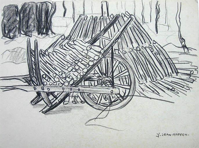 Charrette et meule de charbonnier [titre attribué]_0