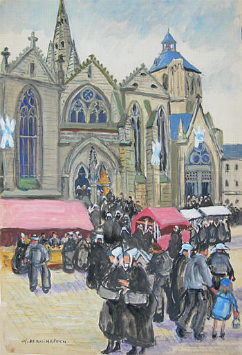 Guingamp, Pardon Notre-Dame : le foire aux portes de l'église [titre attribué]_0