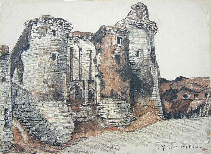 Château de Tonquédec : l'entrée [titre attribué]_0