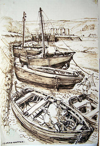 Barques de pêche au bord du Légué (St Brieuc) [titre attribué]_0
