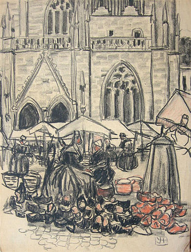 Quimper : le marché aux sabots [titre attribué]_0