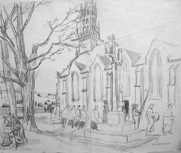 Ste Anne la Palud : autour de l'église [titre attribué]_0