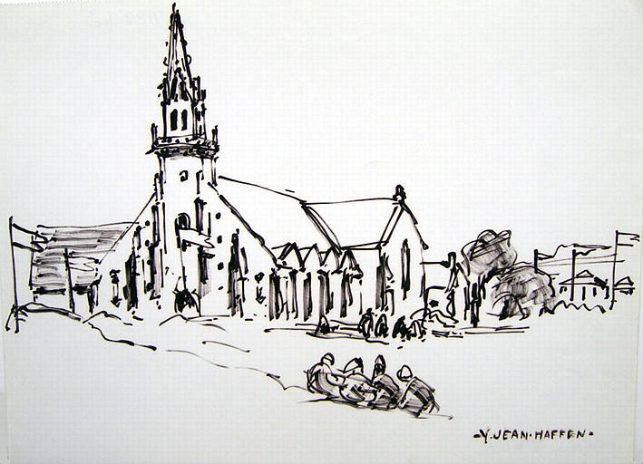Ste Anne la Palud : la chapelle (esquisse) [titre attribué]_0
