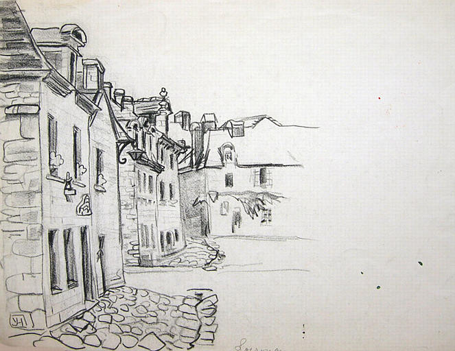 Locronan : maisons de la place [titre attribué]_0
