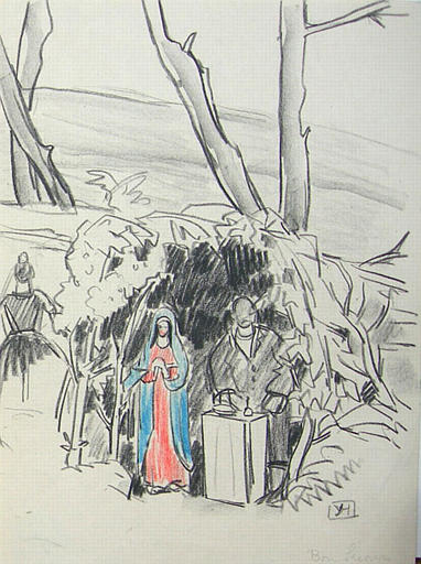 Pardon de la Troménie : station du Bon-Secours (esquisse) [titre attribué]_0