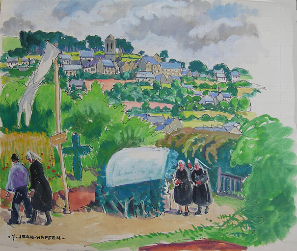Pardon de la Troménie : station dans le bocage [titre attribué]_0