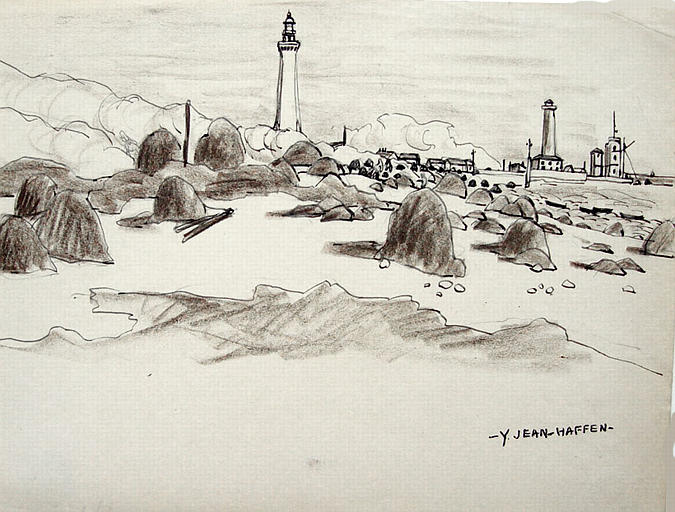L'île Vierge : phares et tas de goémons [titre attribué]_0