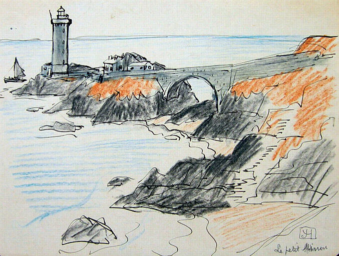 Brest : le phare du Petit Minou [titre attribué]_0