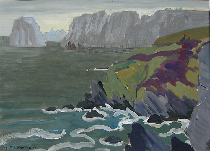 Les Tas de Pois : une flottille au pied des falaises [titre attribué]_0