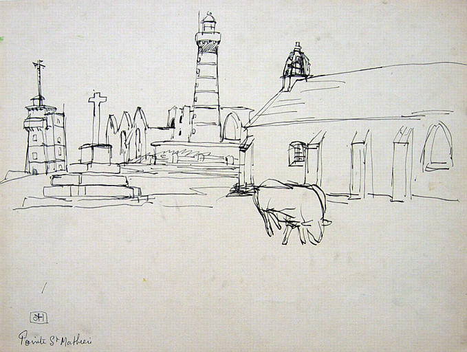 La pointe Saint Mathieu (esquisse) [titre attribué]_0