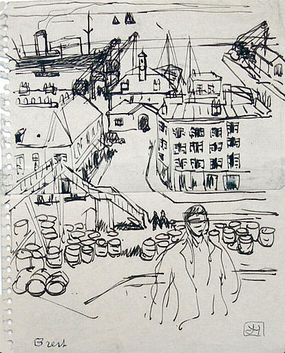 Brest : le port (esquisse) [titre attribué]_0