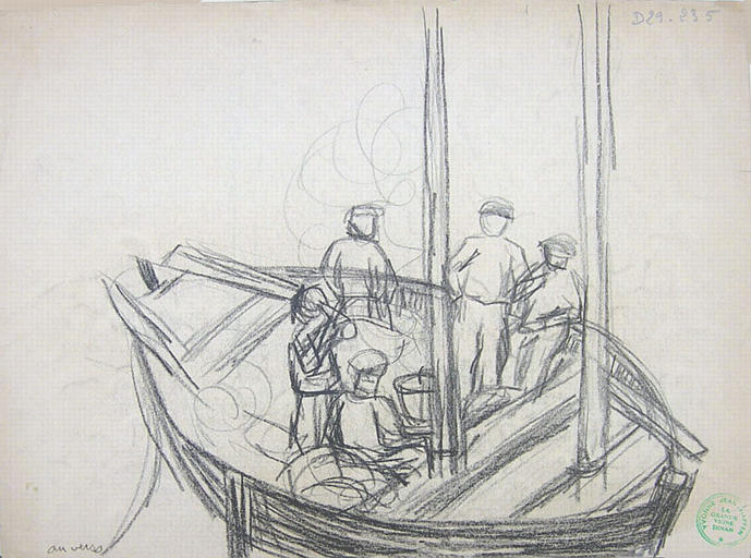 Les pêcheurs en mer (recto, verso) [titre attribué]_1