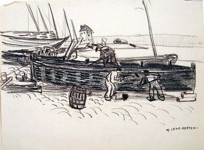 Camaret : le lavage du pont [titre attribué]_0