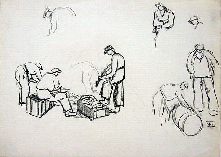 Travail sur le port (esquisse) [titre attribué]_0