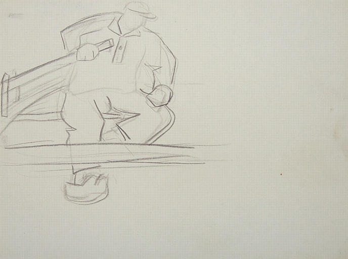 Homme à la barre (esquisse) [titre attribué]_0