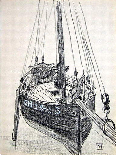 Barque vue de front [titre attribué]_0