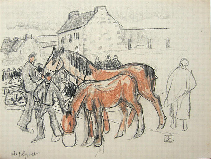 Le Folgoët : les chevaux [titre attribué]_0