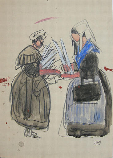 Deux femmes (esquisse) [titre attribué]_0