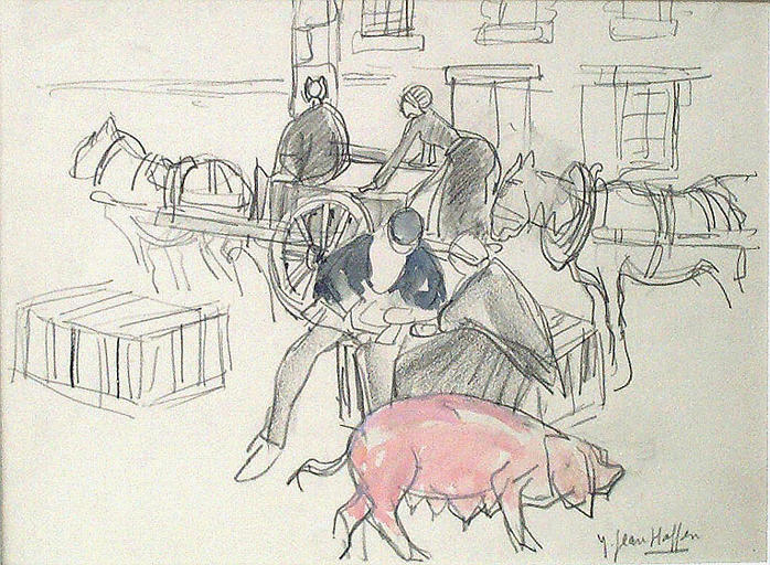 La truie au marché (étude) [titre attribué]_0