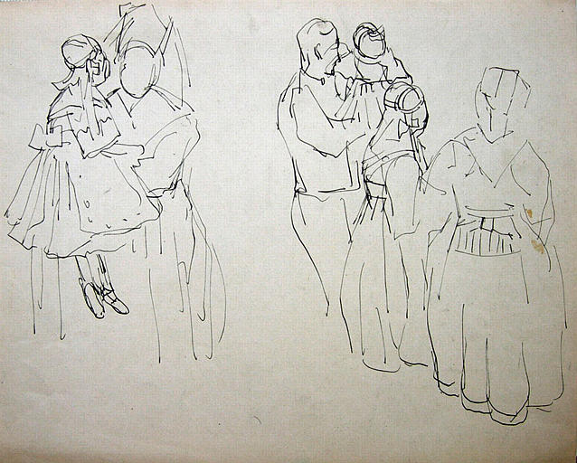 Tableau de famille (étude de geste) [titre attribué]_0