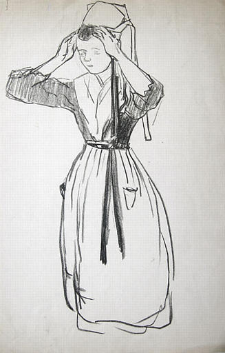 Plougastel : la fillette (étude de geste) [titre attribué]_0