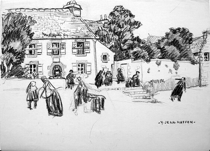Ouessant : devant la maison [titre attribué]_0