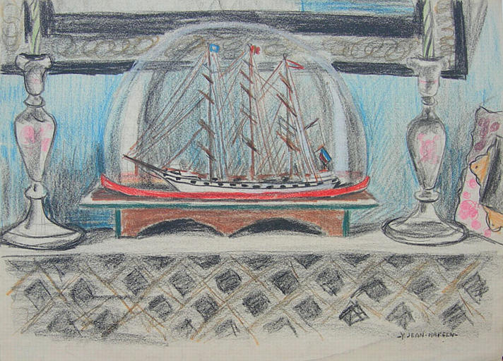 Ouessant : le bateau sous verre [titre attribué]_0