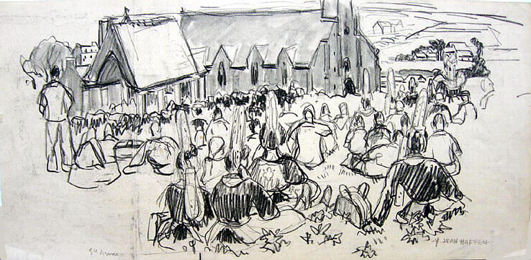 Ste Anne la Palud : assemblée en plein air [titre attribué]_0