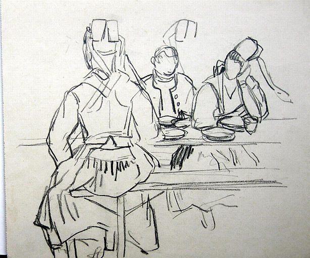 Devant son assiette (esquisse) [titre attribué]_0