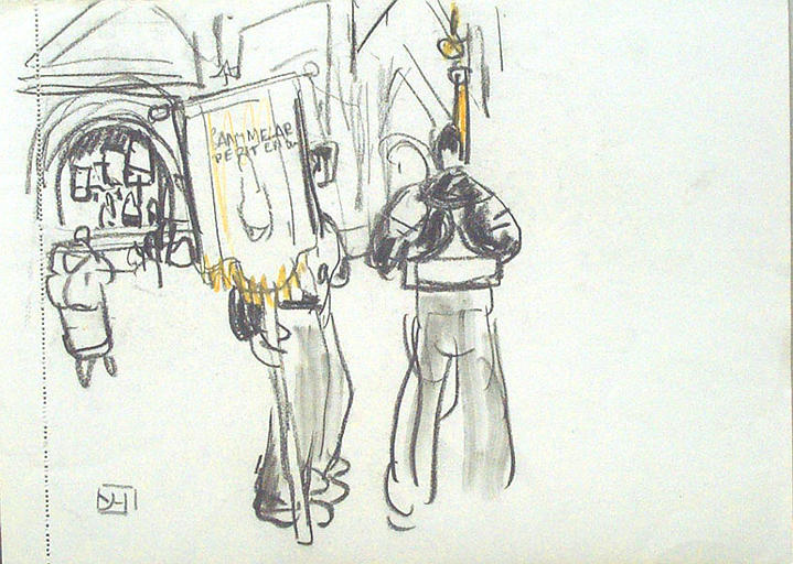 Porteurs de bannières (étude) [titre attribué]_0