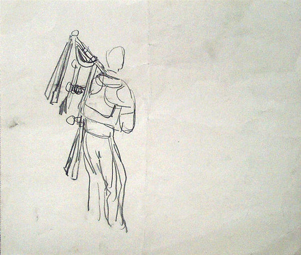 Un sonneur (étude de geste) [titre attribué]_0
