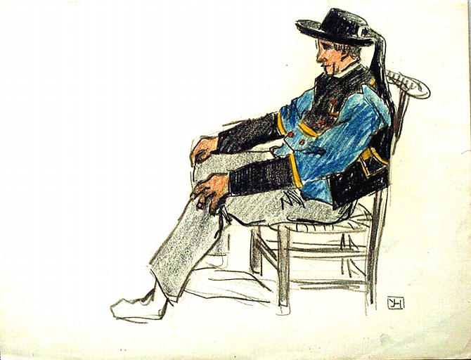 Homme assis sur un prie-Dieu [titre attribué]_0