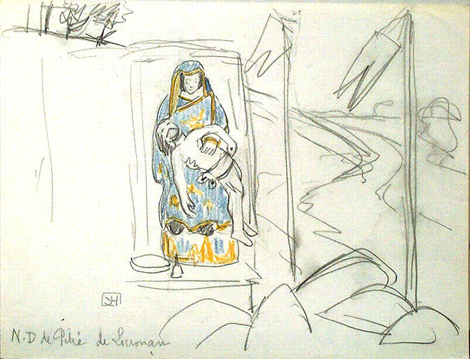 Pardon de la Troménie, Notre-Dame de Pitié de Locronan (étude) [titre attribué]_0