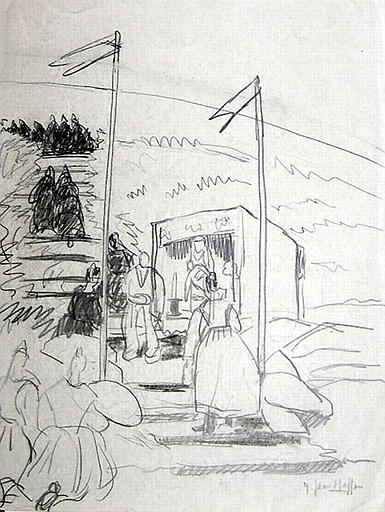 Pardon de la Troménie, la montée (esquisse) [titre attribué]_0