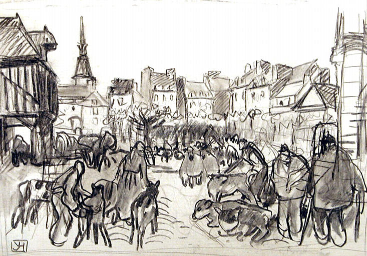 Marché aux veaux, place Saint-Sauveur [titre attribué]_0