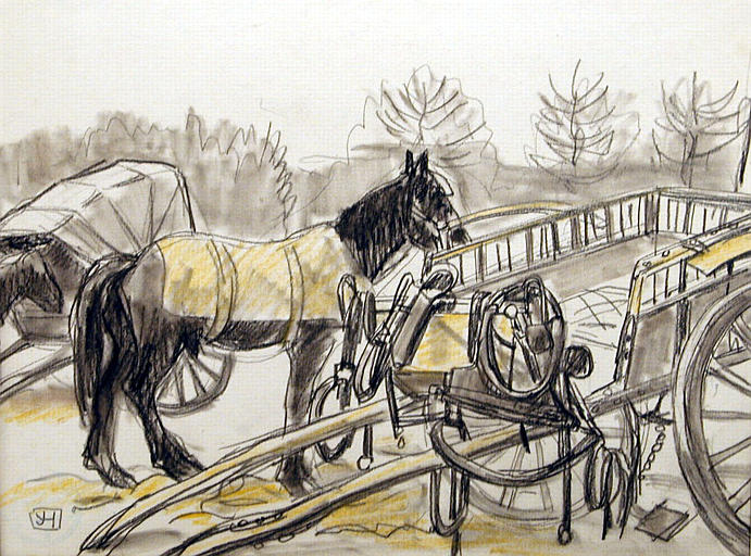 Voiture et cheval [titre attribué]_0
