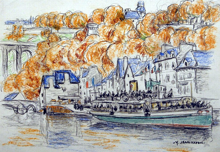 Vedettes vertes au port [titre attribué]_0